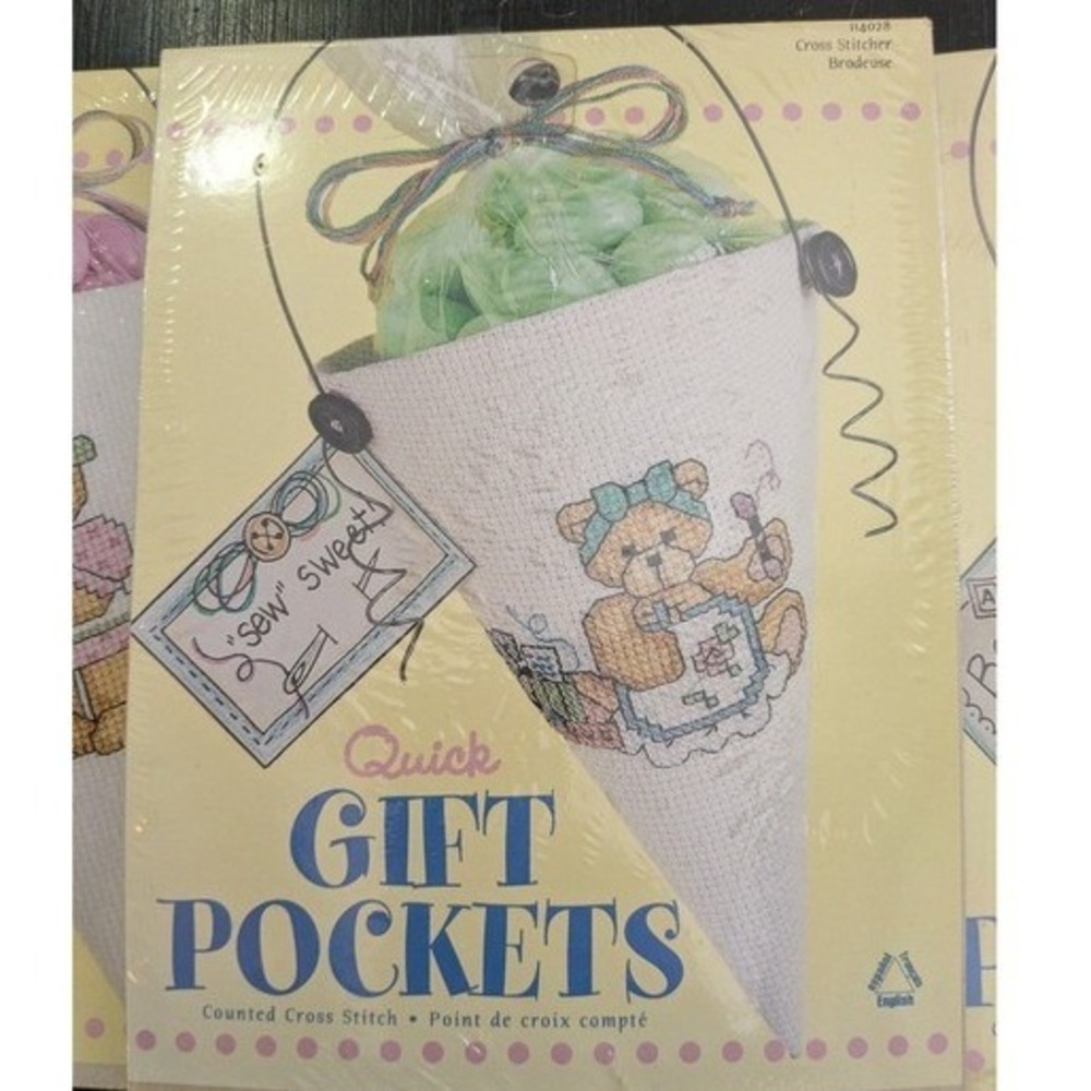 Counted Cross Stitch Quick Gift Pockets Lot of 3 NEW - Picture 3 of 8
